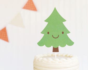 Woodland tree / christmas / pine tree / smash cake / cake topper / first birthday / baby shower / new baby / woodland party