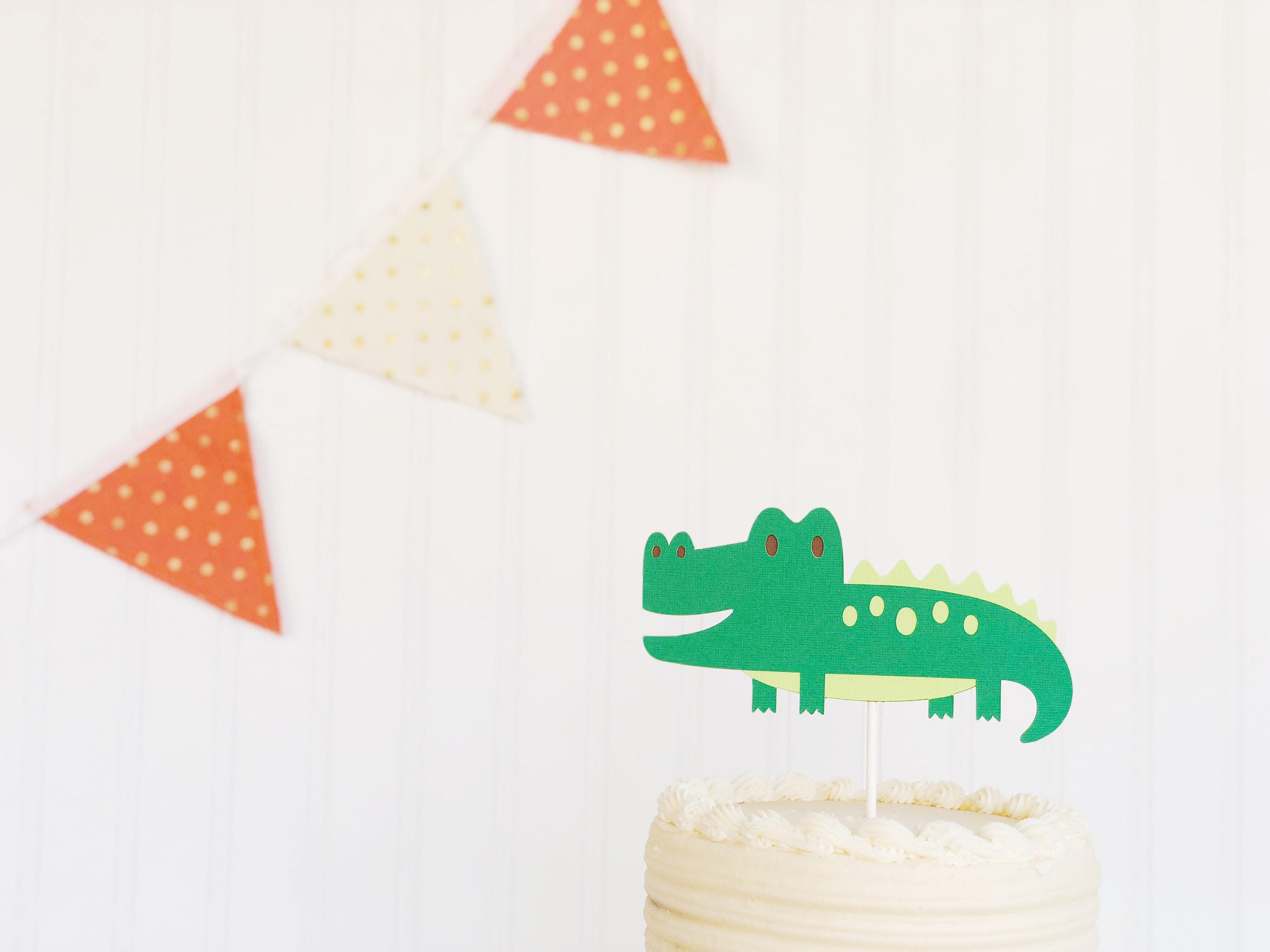 Python And Gator Cake Topper Alligator / Crocodile / Gator / Smash Cake / Cake Topper / | Etsy