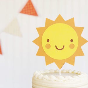 sunshine / sun / smash cake / cake topper / first birthday
