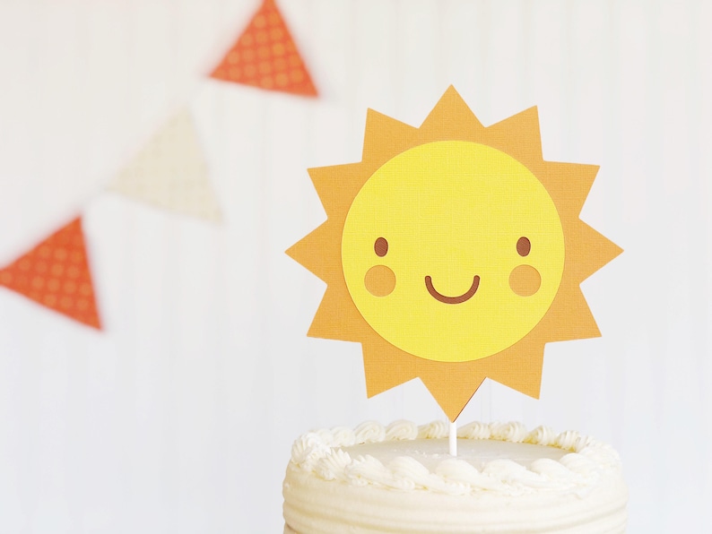 sunshine sun smash cake cake topper first birthday