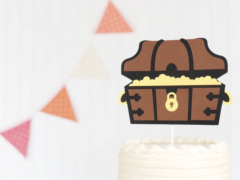 treasure chest / pirate / smash cake / cake topper / first birthday / baby shower / ahoy mate image 5