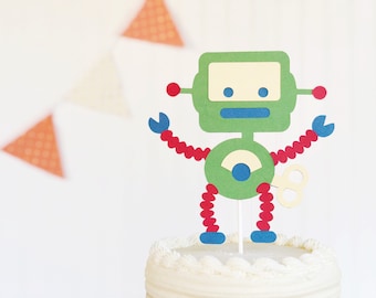 robot / gadget / smash cake / cake topper / first birthday / baby shower / new baby