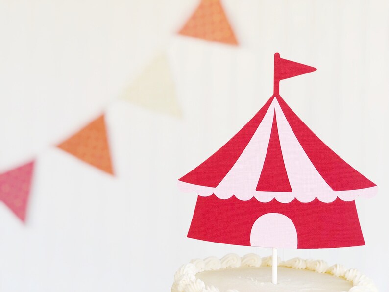 circus bigtop tent / smash cake / cake topper / first birthday / circus birthday party image 5