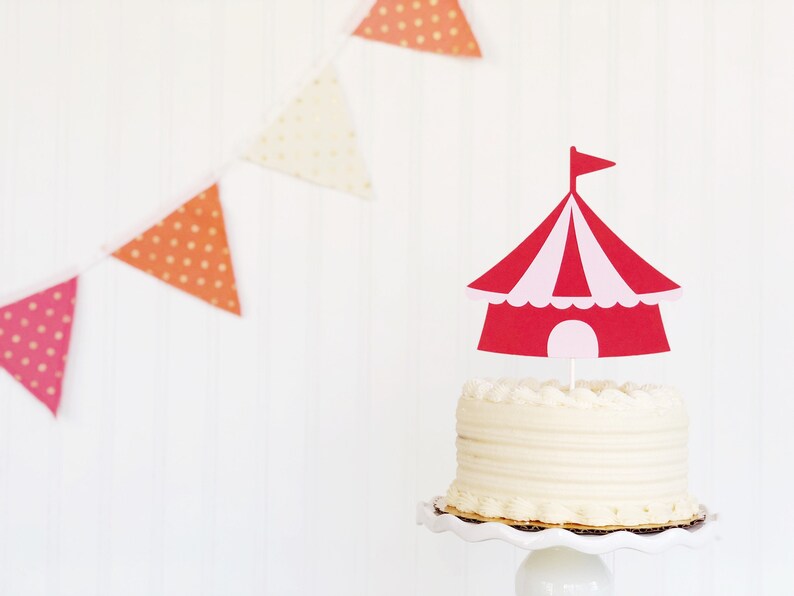 circus bigtop tent / smash cake / cake topper / first birthday / circus birthday party image 4