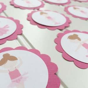 ballerina cupcake toppers / dancer / dance / birthday party / dance recital / set of 12- 1 dozen