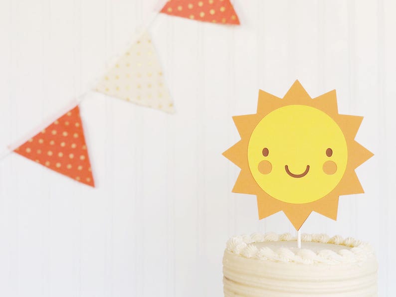 sunshine sun smash cake cake topper first birthday