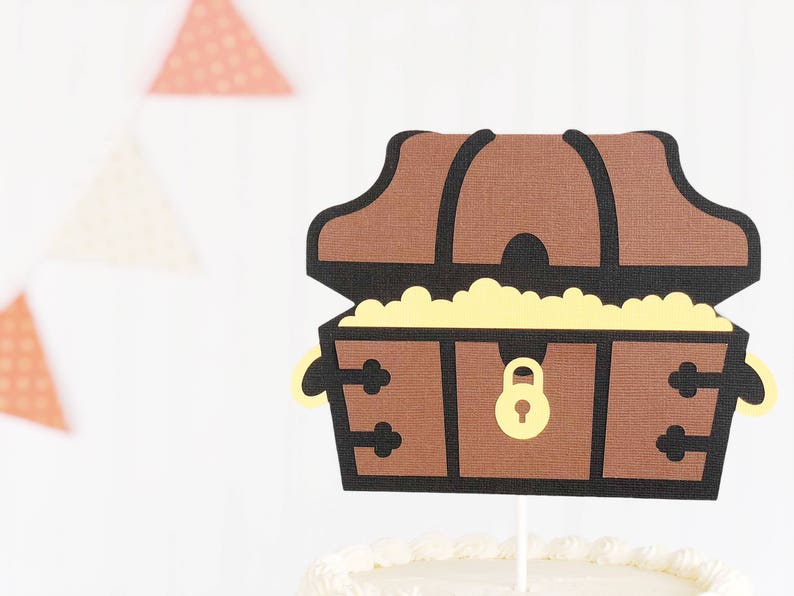 treasure chest / pirate / smash cake / cake topper / first birthday / baby shower / ahoy mate image 2