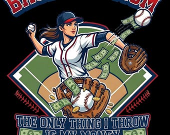 Baseball Mom The Only Thing I Throw is My Money Adult Sport Lace Hooded Sweatshirt