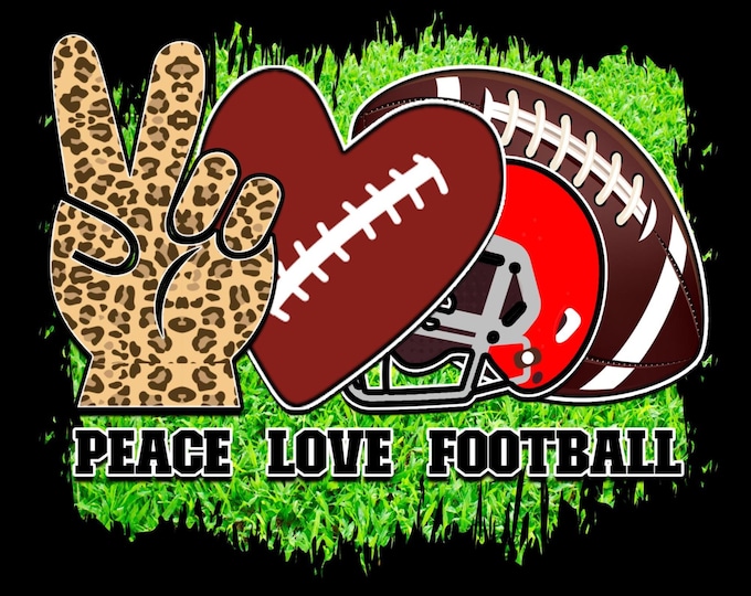 Peace Love Football T-shirt