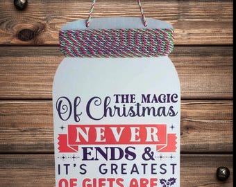 Christmas Mason Jar Wall Hanger