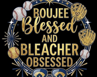 Baseball Mom Boujee Blessed and Bleacher Obsessed Tank Top