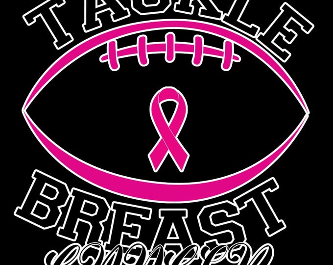 Tackle Breast Cancer (Football) Breast Cancer Awareness-T-Shirt