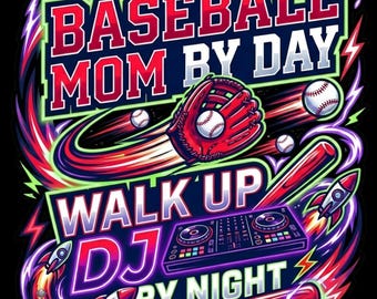 Baseball Mom By Day Walk-Up DJ By Night Adult Sport Lace Hooded Sweatshirt