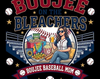 Baseball Mom Boujee on the Bleachers Tank Top