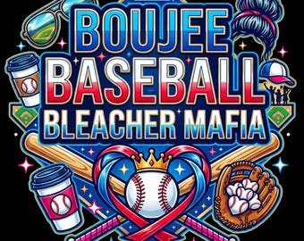 Baseball Mom Boujee Baseball Bleacher Mafia Women's Weekend Fleece Crewneck