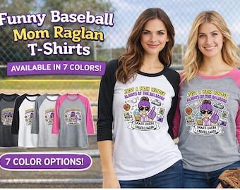 Baseball Mom Raglan Shirt – Ballpark Snack Queen Cheerleader Tee