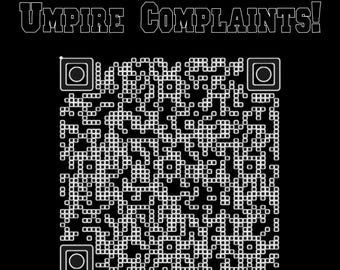Scan Here to File Umpire Complaints Decal