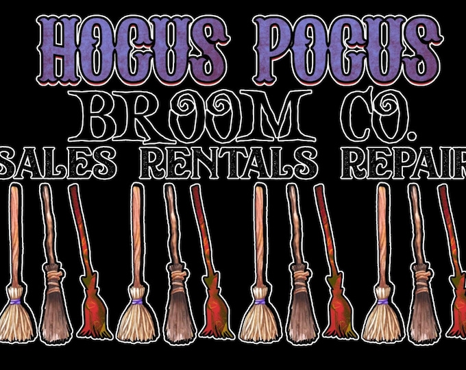 Hocus Pocus Broom CO. Sales Rental Repair ...Halloween T-Shirt