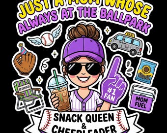 Baseball Mom Just a Mom Who's Always At the Ball Park Adult Sport Lace Hooded Sweatshirt