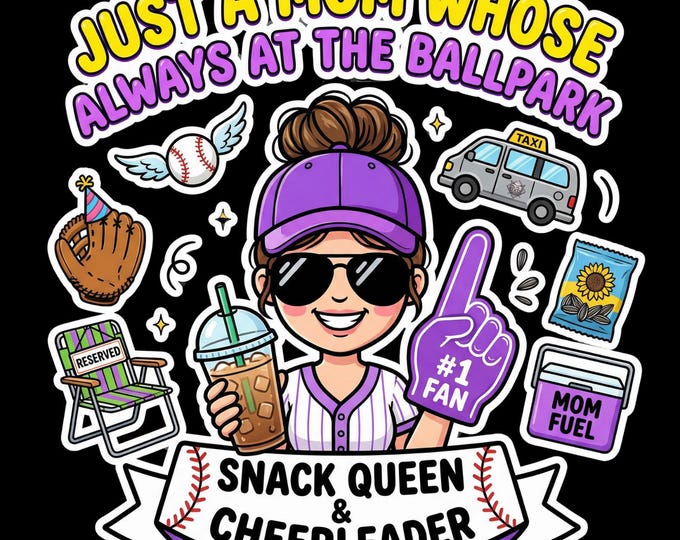 Just a Mom Who's Always At the Ball Park Adult Sport Lace Hooded Sweatshirt