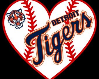Baseball Heart Detroit Tigers