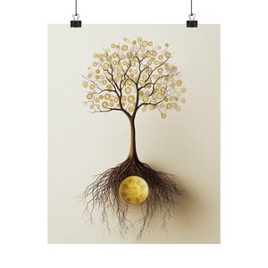 Modern Bitcoin poster art minimalist crypto wall decor unique cryptocurrency prints Bitcoin canvas abstract digital currency artwork