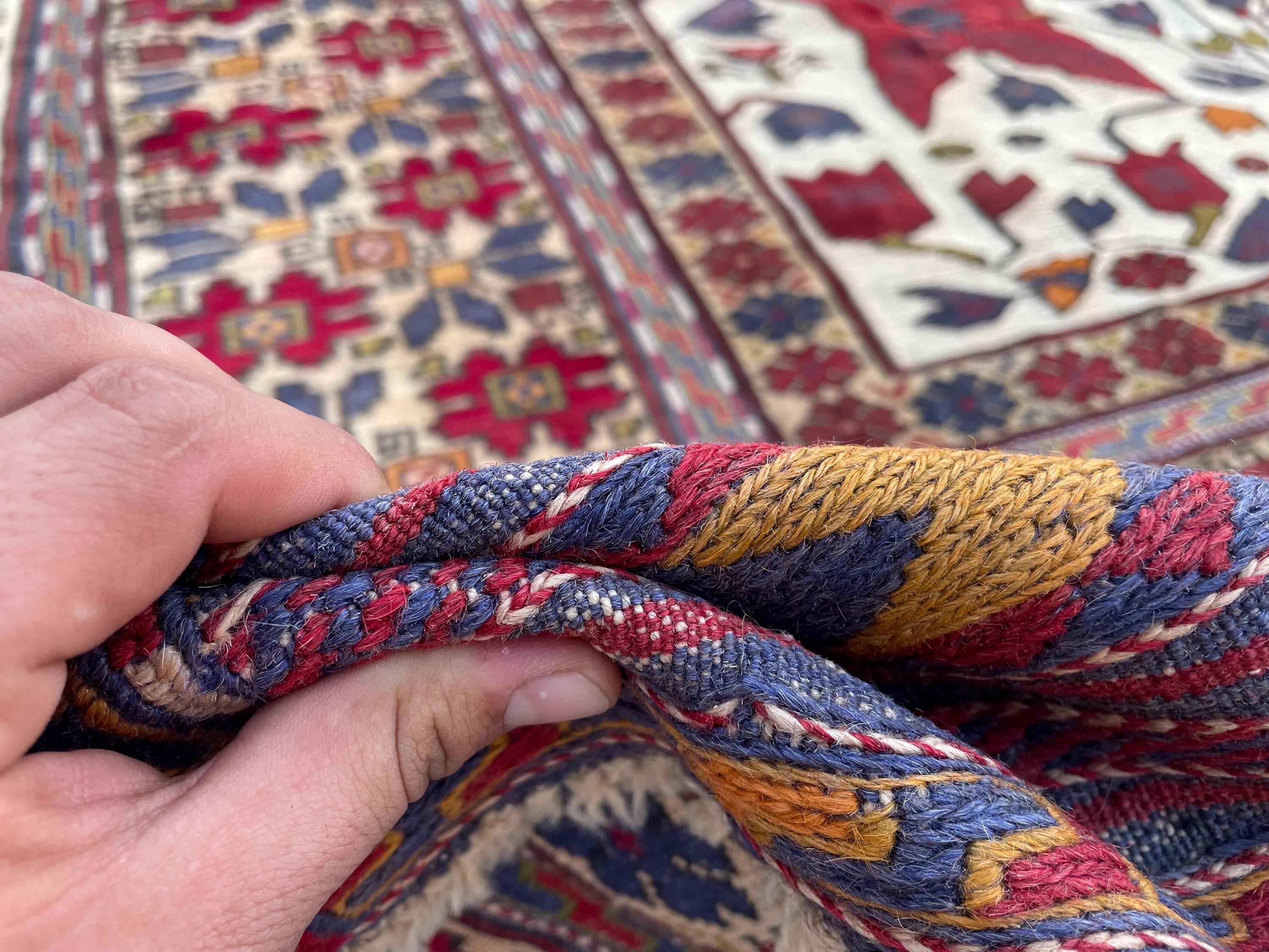 Vintage Afghan Baluchi Rug | 6'10 X 9'6 Ft | Hand-made Wool Carpet