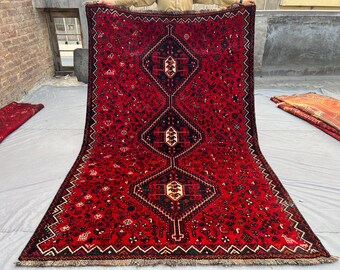 Antique Tribal Qashqai Rug 275x157 Cm, Medium, Oriental Carpet