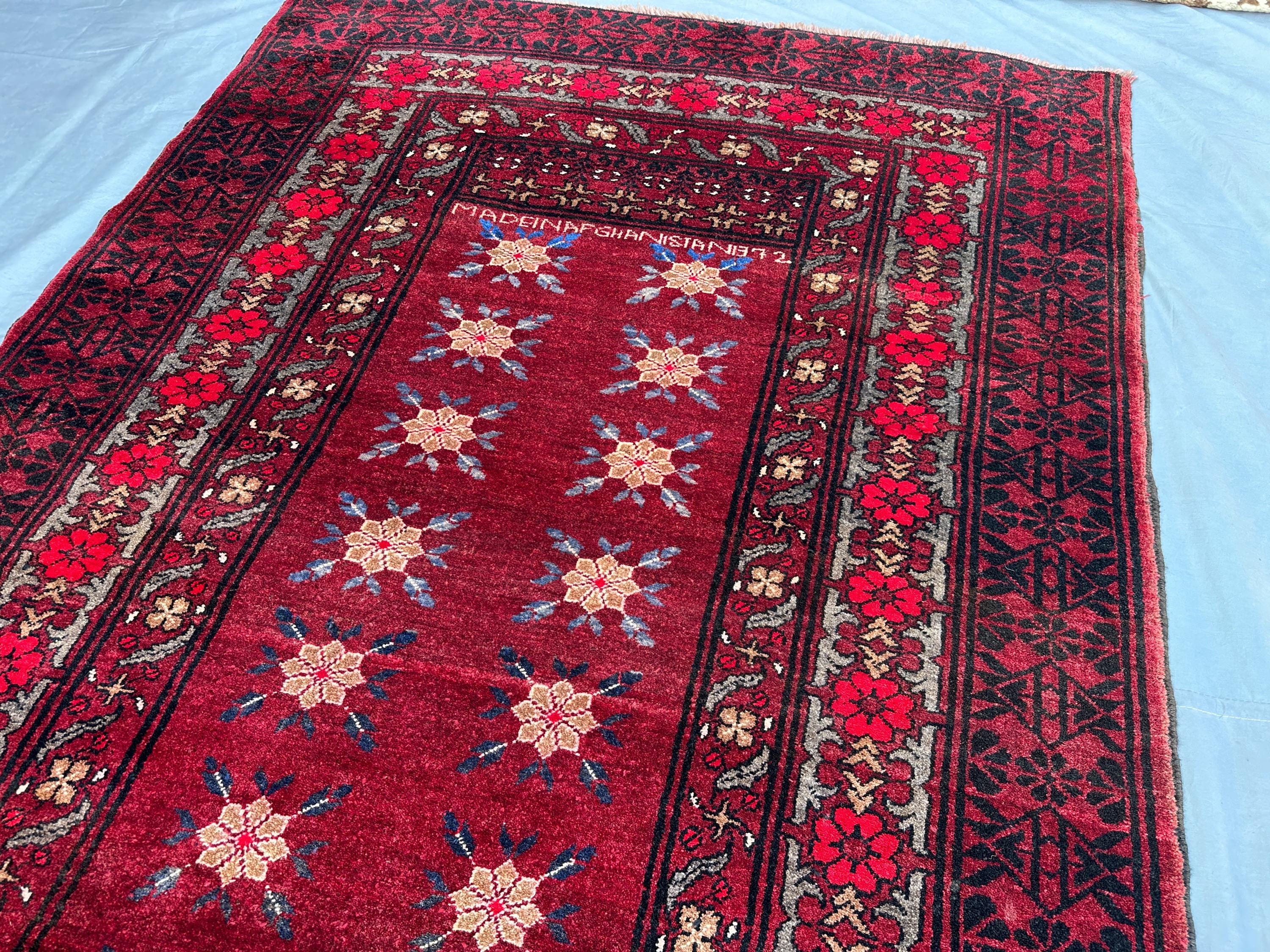 アンティーク トルクメン エルサリ トライバルラグ - 4'6