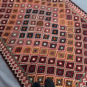 Antique Turkmen Tribal Rug 4'6
