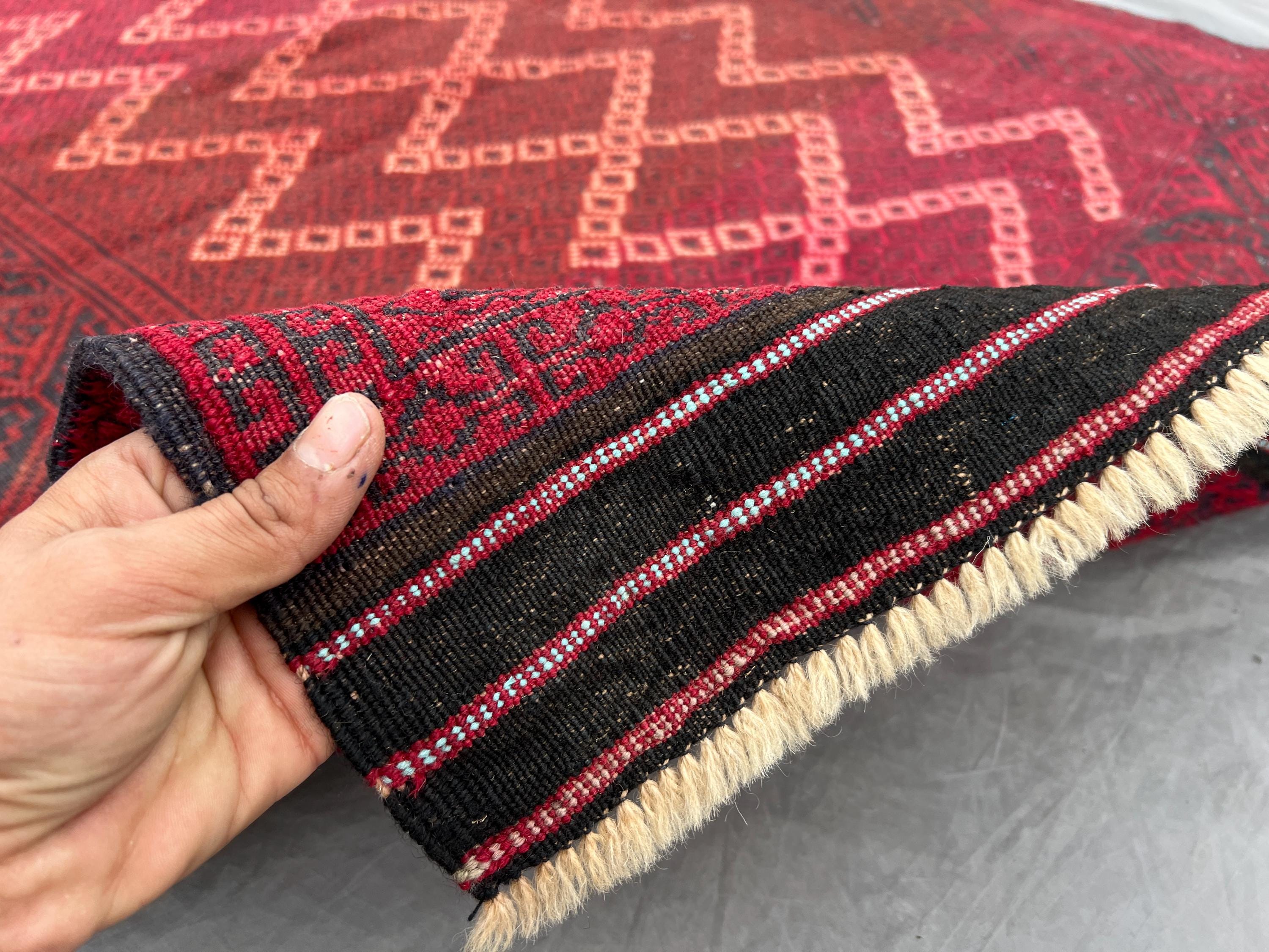 3'8 x 5'5フィートのヴィンテージアフガニスタンスマックキリムラグ