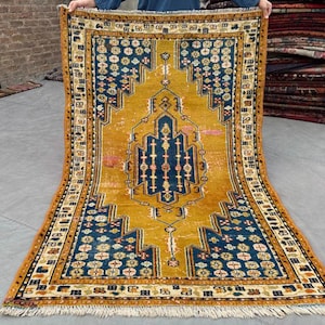 100x150 Handgeknüpfter Vintage Afghan Teppich, Oushak Teppich, Handgeknüpfter Teppich, Handgeknüpfter Teppich, Handgeknüpfter Teppich, Orientteppich, Orientteppich, Wohnzimmer