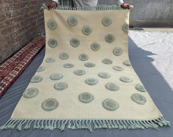 3'10 x 5'8 ft vintage handgemaakt Marokkaans tapijt | Tribale wol | Kelim in Turkse stijl | Gabbeh berber keukentapijt, Kaukasisch interieur, tapijt mos