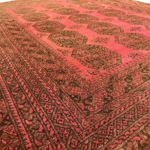 2mx2m afghanischer Stammesteppich | Handgeknüpfter turkmenischer Buchara Teppich | Pflanzlich gefärbte Wolle Geometrischer Bereich Teppich für Schlafzimmer oder Wohnzimmer Teppich