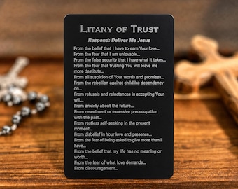 Litany of Trust Holy Card - PREMIUM METAL