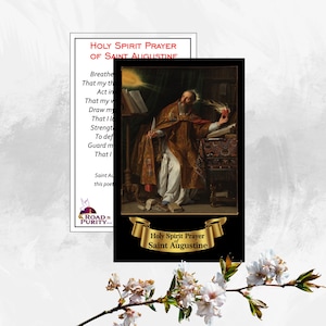 Holy Spirit Prayer of Saint Augustine - Holy Card / 2 1/4&quot;x 3 1/2&quot; (b) (C)