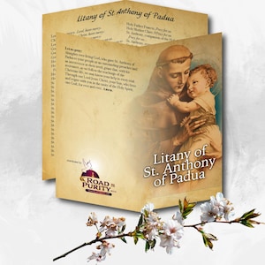 Litany of St Anthony of Padua - Prayer Card / 3&quot; x 6&quot; folded (c)