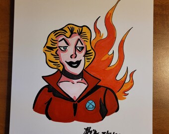 Fire Femme Art Print