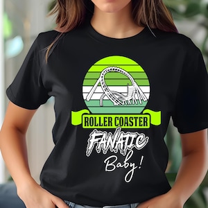 Roller Coaster Fanatic Tee, Fun Graphic T-Shirt, Amusement Park Apparel, Gift for Thrill Seekers, Unique Summer Style