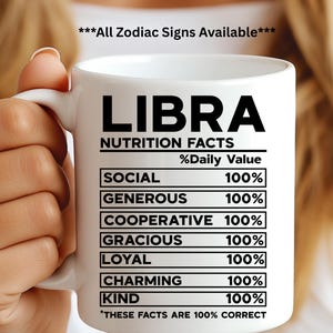 Personalized Zodiac Mug, Zodiac Personality Traits Coffee Cup, Horoscope Gift for Astrology Lovers, Unique Birthday Present