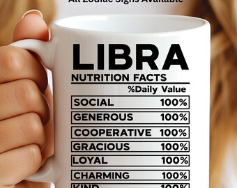 Personalized Zodiac Mug, Zodiac Personality Traits Coffee Cup, Horoscope Gift for Astrology Lovers, Unique Birthday Present