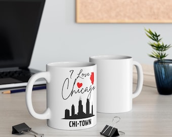 Great American Chicago Mug - Vintage Landmarks Souvenir Ceramic Cup, Gift For History Lovers - View #6