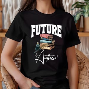 Future Author Unisex Heavy Cotton Tee, Book Lover Gift, Literary Apparel, Writer Shirt, Unique Author Tee