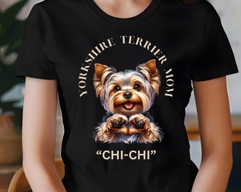 Yorkshire Terrier Mama oder Papa T-Shirt, Haustier-Liebhaber-Shirt, Yorkshire Terrier Liebhaber, Freizeitkleidung, Hundeliebhaber Kleid, Vatertagsgeschenk