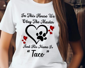 Personalized Dog Lover Tee, Pet Owner Gift, Personalized Dog Shirt, Unisex Dog T-Shirt, Dog Mom Dad Tee, Dog Owner Apparel