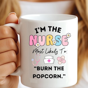 Personalized Nurse Coffee Mug, Funny Nurse Gift, 11oz Mug for Healthcare Workers, Cute Nurse Appreciation Gift, Unique Nurse Humor Mug