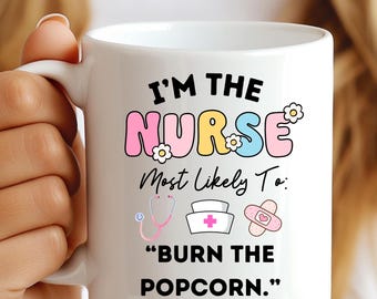 Gepersonaliseerde verpleegkundige koffiemok, grappig cadeau verpleegkundige, 11oz mok voor gezondheidswerkers, leuke verpleegkundige waardering cadeau, unieke verpleegkundige humor mok