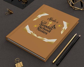 Diario con copertina rigida per appunti personalizzati della scuola domenicale, quaderno cristiano, quaderno della chiesa, regalo per la scuola domenicale, fede, regalo di compleanno