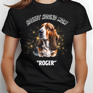 Personalized Basset Hound Mom or Dad Tee - Unisex Cotton Shirt, Dog Lover Gift, Pet Owner Apparel, Cute Animal T-Shirt, Basset Hound Lover