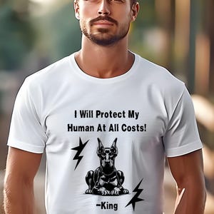 Personalized Doberman Lover Tee, Doberman Dad, Doberman Mom, Animal Lover Apparel, Cute Dog T-Shirt, Casual Dog Mom Gift